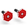 DBK Special Parts (Ducabike) Contrast Cut Billet Forward Frame Caps for the Ducati Streetfighter V4 / S